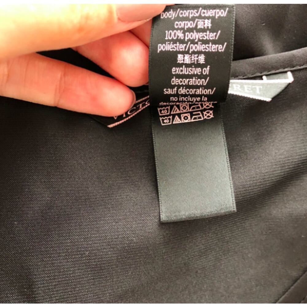 Victoria's Secret Black Ruffle Kimono Robe One Size - Picture 9 of 9